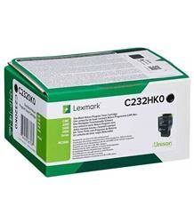 TONER ORYGINALNY LEXMARK C232HK0 CZARNY 3000 STRON