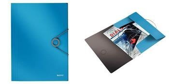 Teczka z gumką A4 LEITZ SOLID 45631030 niebieska PP