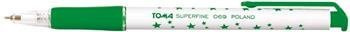 Długopis automatyczny TOMA SUPERFINE TO-069 4 2 zielony 0.5 ob. w gwiazdki