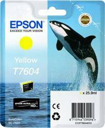 TUSZ ORYGINALNY EPSON T7604 C13T76044010 YELLOW 25,9 ML