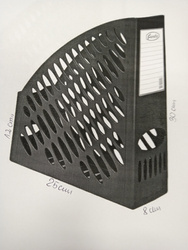 POJEMNIK NA CZASOPISMA FOROFIS 91697 CZARNY PLASTIKOWY