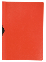 SKOROSZYT A4 Q-CONNECT Z METALOWYM KLIPSEM CZERWONY PP 200/350MIKR