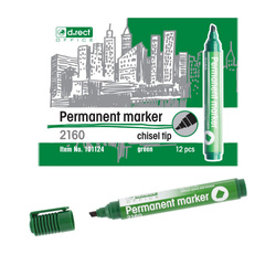 MARKER PERMANENTNY D.RECT 2160 ZIELONY ŚCIĘTA 1-5MM