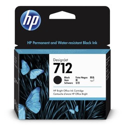 HP ORYGINALNY INK / TUSZ 3ED71A, HP 712, BLACK, 80ML, HP DESIGNJET STUDIO, T210, T230, T250, T630, T650