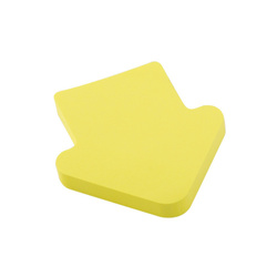 KARTECZKI SAMOPRZYLEPNE 75X75MM D.RECT STRZAŁKA ŻÓŁTE 100KART