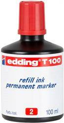 TUSZ DO MARKERÓW PERMANENTNY EDDING T 100 CZERWONY 100ML