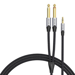 Kabel audio mini jack 3.5mm do 2x jack 6.35mm męski Vention BARHL 10m