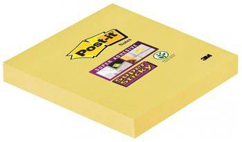 KARTECZKI SAMOPRZYLEPNE 76X76MM 3M POST-IT® SUPER STICKY 654-6SSCY-EU ŻÓŁTE 90 KART