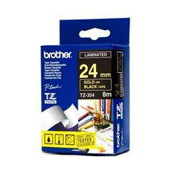 TASIEMKA ORYGINALNA ZŁOTY/CZARNE BROTHER TZ354 24MM X 8 M