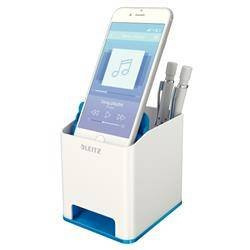 Przybornik ze wzmacniaczem dźwięku LEITZ WOW 53631036 biało-niebieski