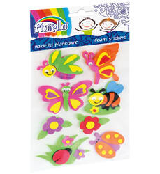 NAKLEJKI DEKORACYJNE PIANKOWE FIORELLO GR-NP128 OWADY 170-2384 MIX