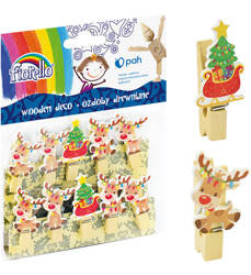 OZDOBY DREWNIANE FIORELLO GR-WD915 SPINACZ RENIFER 170-2534 10SZT