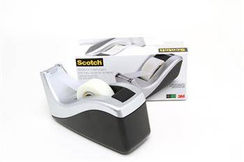 PODAJNIK DO TAŚMY 19MM 3M SCOTCH® C60-ST CZARNO-SREBRNY + TAŚMA