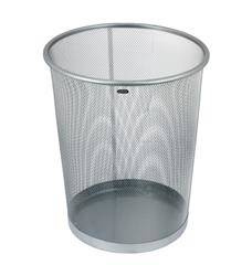 KOSZ NA ŚMIECI METALOWA SIATKA 19L GRAND GR-018S 120-1333 OKRĄGŁY SREBRNY