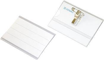 IDENTYFIKATOR Z KLIPSEM I AGRAFKĄ 90X57MM DONAU