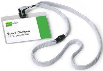 IDENTYFIKATOR OTWARTY OD GÓRY 60X90MM DURABLE 813910 Z SZARĄ TAŚMĄ Z PRZEZROCZYSTEJ TWARDEJ FOLII 1 SZT.