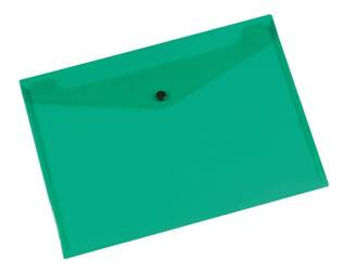 TECZKA KOPERTOWA NA ZATRZASK A4 Q-CONNECT TRANSPARENTNA ZIELONA PP 172MIKR