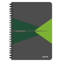 KOŁONOTATNIK A5 LEITZ OFFICE 44580055 ZIELONY W KRATKĘ TWARDA 90KART
