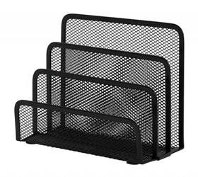 SORTER DO KORESPONDENCJI 3 PRZEGRODY Q-CONNECT OFFICE SET CZARNY METALOWA SIATKA