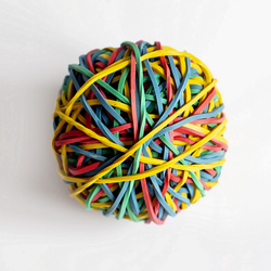 GUMKI RECEPTURKI 190X1,5X1,5 ŚR.120 250G MIX KOLORÓW