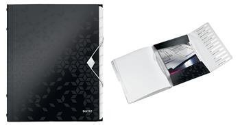 Teczka segregująca A4 LEITZ WOW 46340095 czarna PP 12 przegródek