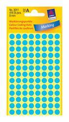 Etykiety samoprzylepne 8mm kółka do zaznaczania AVERY ZWECKFORM 3011 niebieskie 416 szt