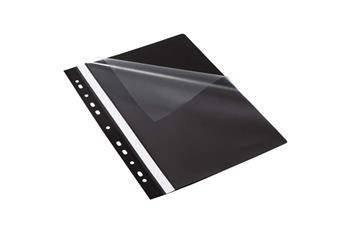 Skoroszyt z perforacją i paskiem do opisu A4 BANTEX 400076708 czarny PP