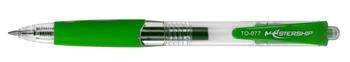 Długopis żelowy automatyczny TOMA MASTERSHIP TO-077 4 2 zielony 0.5 ob. przeźroczysta
