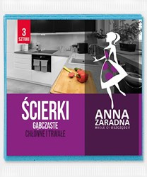 ŚCIERECZKA GĄBCZASTA ANNA ZARADNA MIX KOLORÓW 3SZT
