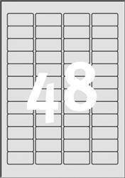Etykiety samoprzylepne 45.7x21.2mm znamionowe poliestrowe AVERY ZWECKFORM L6009-20 srebrne 20ark*48szt