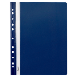 Skoroszyt z perforacją i paskiem do opisu A4 BANTEX 400076701 granatowy PP