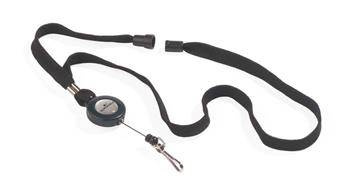 SMYCZ DO IDENTYFIKATORA Z MECHANIZMEM ŚCIĄGAJĄCYM I KARABIŃCZYKIEM DURABLE 822301 CZARNA