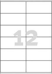 ETYKIETY SAMOPRZYLEPNE 105X48MM UNIWERSALNE AVERY ZWECKFORM TRWAŁE 3424 BIAŁE 100ARK*12SZT