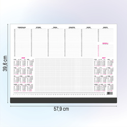 BIUWAR  580 X 395 MM TYGODNIOWY O-PRESS ROK 2026 