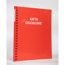 TECZKA DO AKT OSOBOWYCH A4/1,2CM CZERWONA KONFEX T-03