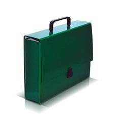 Teczka z rączką A4 VAUPE CLASSIC 305/06 zielona tektura powlekana PP 2mm 80mm