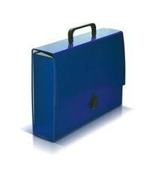 Teczka z rączką A4 VAUPE CLASSIC 305/03 niebieska tektura powlekana PP 2mm 80mm