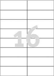 Etykiety samoprzylepne 105x37mm uniwersalne AVERY ZWECKFORM trwałe 3484 białe 100ark*16szt