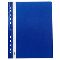 Skoroszyt z perforacją i paskiem do opisu A4 BANTEX 400076709 niebieski PP