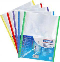 KOSZULKI KRYSTALICZNE A4 DONAU KOLOROWY BRZEG PP 40MIC 25SZT