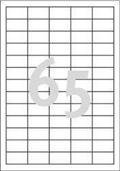 Etykiety samoprzylepne 38x21.2mm uniwersalne AVERY ZWECKFORM trwałe 3666 białe 100ark*65szt