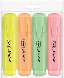 Zakreślacz TOMA MISTRAL TO-334 9 mix*4 pastel 1-5mm 4szt.