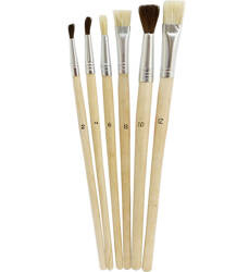 PĘDZLE 3 PŁASKIE, 3 OKRĄGŁE NR 2,4,6,8,10,12 GRAND GR-B212-6 170-2258 6SZT