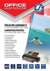 FOLIA DO LAMINOWANIA BŁYSZCZĄCA A5 OFFICE PRODUCTS 100MIC 100 SZT