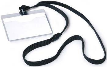 IDENTYFIKATOR OTWARTY OD GÓRY 60X90MM DURABLE 813901 Z CZARNĄ TAŚMĄ Z PRZEZROCZYSTEJ TWARDEJ FOLII 1 SZT.