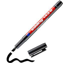 FOLIOPIS EDDING 143B CZARNY ŚCIĘTA 1-3MM