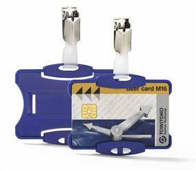 ETUI DO KART IDENTYFIKACYJNYCH Z KLIPEM 54X85MM DURABLE 811806 NIEBIESKIE 1 SZT.