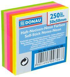 KARTECZKI SAMOPRZYLEPNE 50X50MM DONAU NEON 250KART