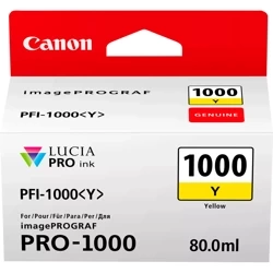 TUSZ ORYGINALNY CANON PFI1000Y 0549C001 YELLOW 80 ML