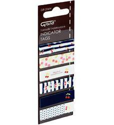 ZAKŁADKI INDEKSUJĄCE FOLIOWE 45X12MM GRAND GR-206W WIŚNIE 150-1441 MIX*6 6X20SZT
